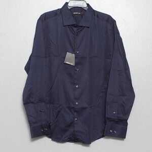 DSTRCT & row NWT slim fit navy long sleeve button up shirt